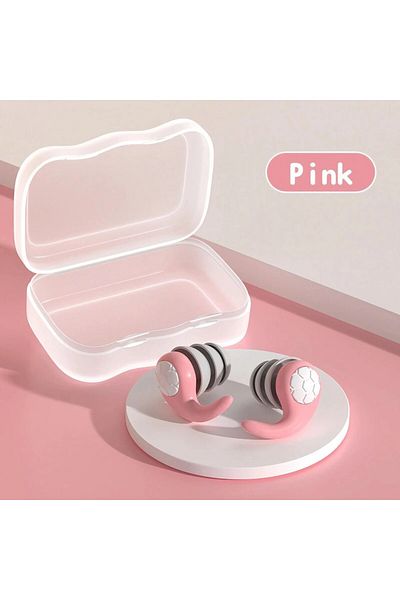 Choice Pink 1 Pair Soft Silicone Earplugs - Noise Canceling, Waterproof, Comfortable Fit, for Sleep, Swimmi