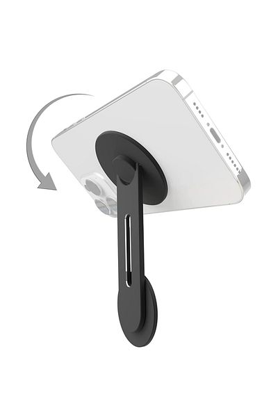Choice Black Continuity Flip Iphone Laptop Mount Slim Magnetic Phone Holder Swivels 180 For Laptops And Mon