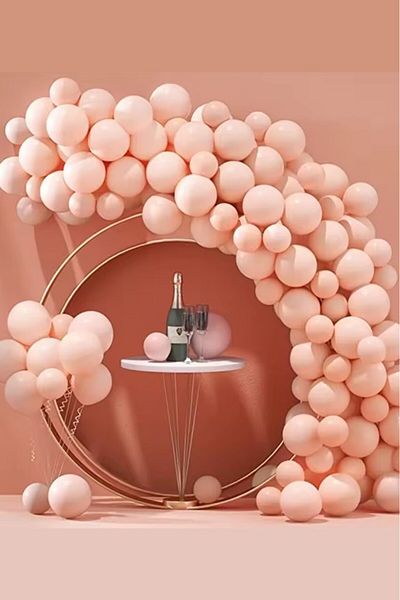 BeySüS Salmon Macaron Balloon 20 Pieces 12Inch