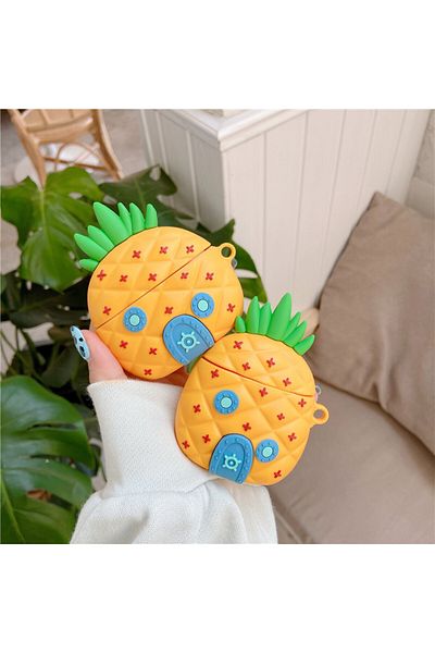 Choice For Airpods Pro Yellow Pineapple Wooden Man Cute Cartoon Silicone Case For Apple Airpods 3 2 1 Pro W