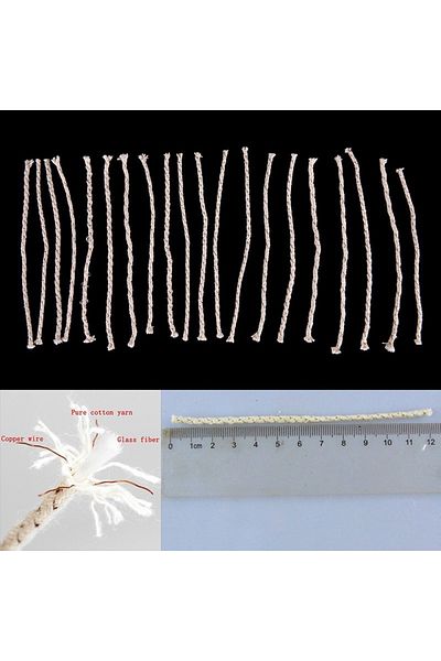 Choice 30pcs/lot Cotton Core Wick for Kerosene Alcohol Lamp Durable Wicks for DIY Wheel Kerosene Oil Lig...