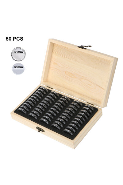 Choice صندوق تخزين العملات المعدنية مع وسادة تعديل 50 قطعة 20/30/50/100 قطعة ...