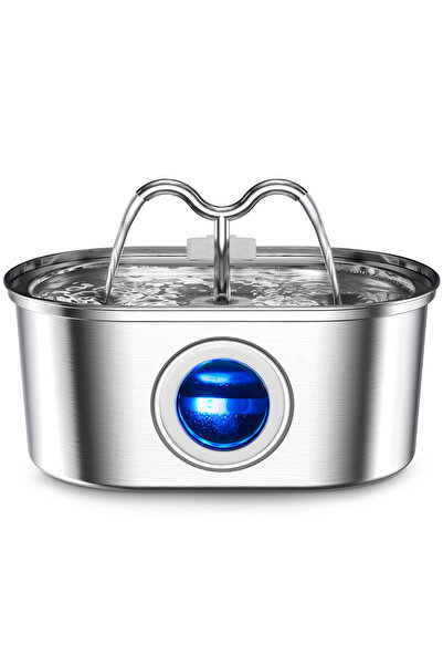Choice Basic model 108oz/3.2L Cat Water Stainless Steel Pets Dispenser With L...