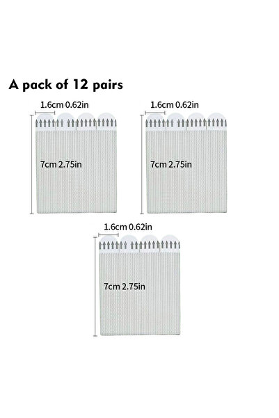 Choice 1.6X7CMX12 زوجًا من 12 زوجًا من الأشرطة لتعليق اللوحات، شرائط تعليق أص...