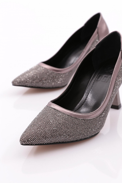 DGN Kadın Topuklu Ayakkabı Platin Metalik 102102621