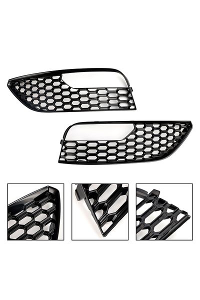 Choice Artudatech 2PCS Front Bumper Fog Light Surround Cover Grille Fit For Audi A3 2012-2016 Mesh Car A...