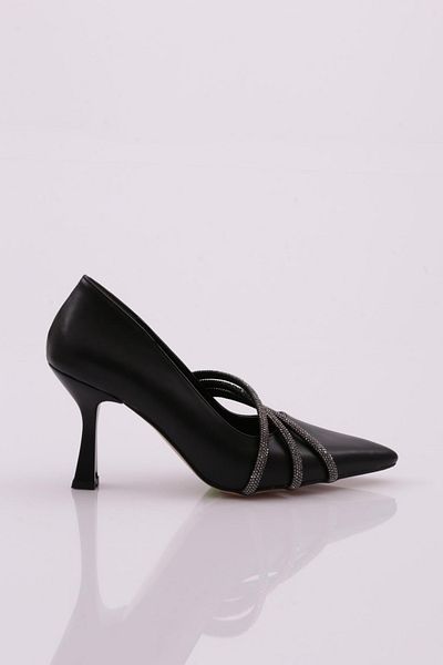 DGN 1505 Pantofi cu toc pentru femei negri