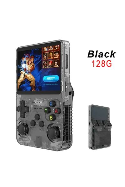 yydzkj 128g Black R36s New Handheld Game Console Open Source Linux 3.5-inch Ips Screen Handheld 128gb Vid