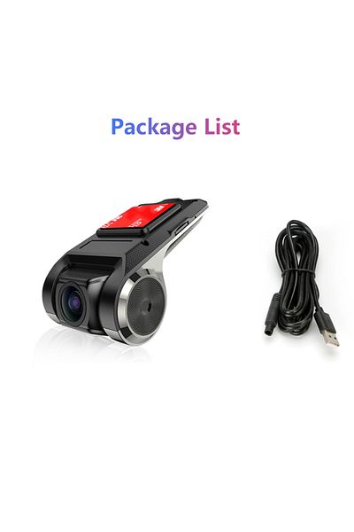 Choice NONE Card black Car Dash Cam USB HD 1080P 170 Degree Wide Angle Car Camera Recorder Front ADAS Dashc