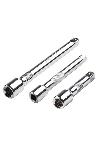 Choice 3pcs 3pc 1/4Inch Chromed Steel Extension Bars Ratchet Sockets Wrench Adapter Power Drill Adapters Lo
