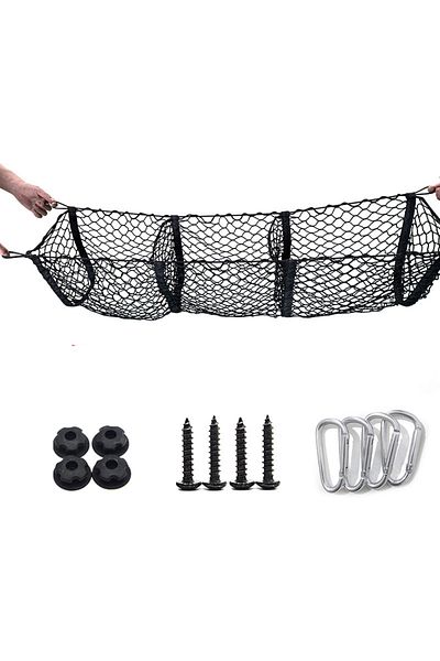 Choice Three Grid Net Cargo Net Trunk Bed Organizer Mesh Storage Net Truck Accessories Bed Grocery Holder f