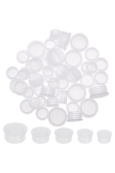 Choice 5 Size 50PCS Salt and Pepper Shaker Stoppers Plastic Salt Shaker Plug Stopper 1/2 to 7/8 Inch Rep...