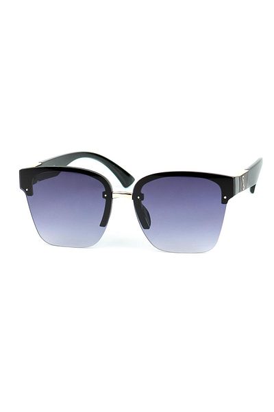 Di Caprio Women's Black Uv400 Protection Rectangular Model Sunglasses