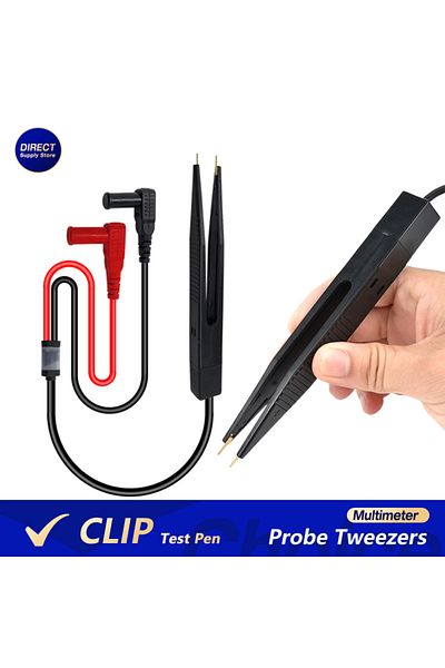 Realmote Clip Test Pen SMD Multimeter Probe Tweezers Patch For Capacitance Inductance Resistor chip compon...