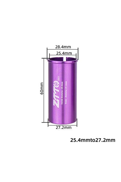 ZTTO 1-25.4 to 27.2 ZTTO Bicycle Seatpost Adapter Alloy Sleeve Convert Seat Post Tube Conversion Adapter