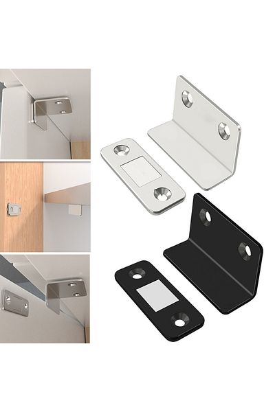 Choice Silver Magnetic Cabinet Catches Ultra Thin Door Stop Closer With Screw For Closet Cupboard Furniture