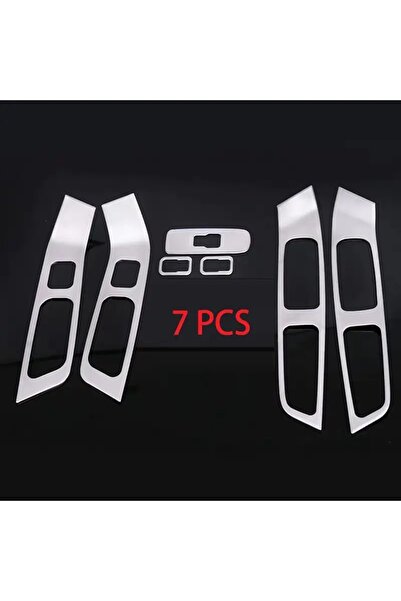 Choice 7PCS Stainless Steel Door Armrest Glass Lifter Button Panel Decorative...
