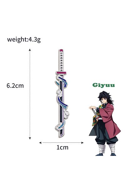 Choice X00276-06 Anime Demon Slayer Brooch Enamel Kimetsu No Yaiba Sword Pins Weapon Badge Fans Cosplay Sou