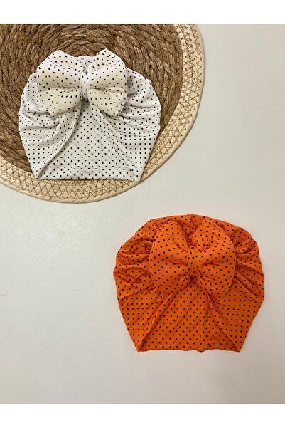 GÜNEŞ KİDS Fiyonklu Çift Katlı Bebek Bone  & Bebek Şapka Aksesuar