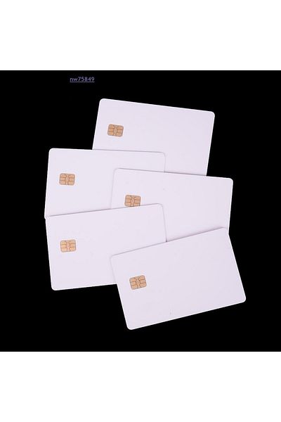 Choice 5 Pcs White Contact Sle442 Chip Smart IC Blank PVC Card With SLE4442 Chip Blank Smart Card Contac...