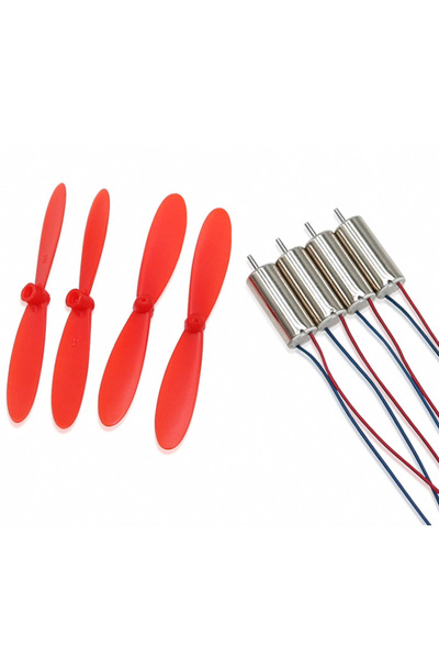 Choice1 motor with props 4 x DIY DC 3.7V 50000RPM 716 Hollow Cup Coreless High-speed Motor with 4 x 55MM Pro