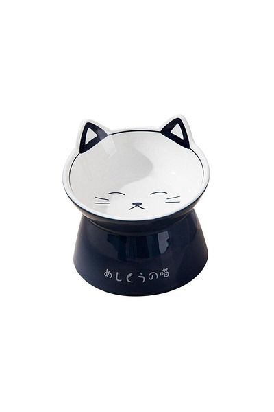 Choice 11.5cmx8cm Ceramic Raised Cat Food Bowl dish Accessory Sturdy Cat Feeding Watering Supplies Porcelai