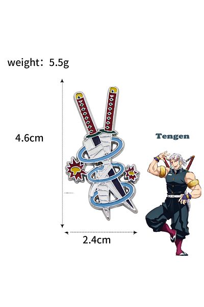 Choice X00276-12 Anime Demon Slayer Brooch Enamel Kimetsu No Yaiba Sword Pins Weapon Badge Fans Cosplay Sou