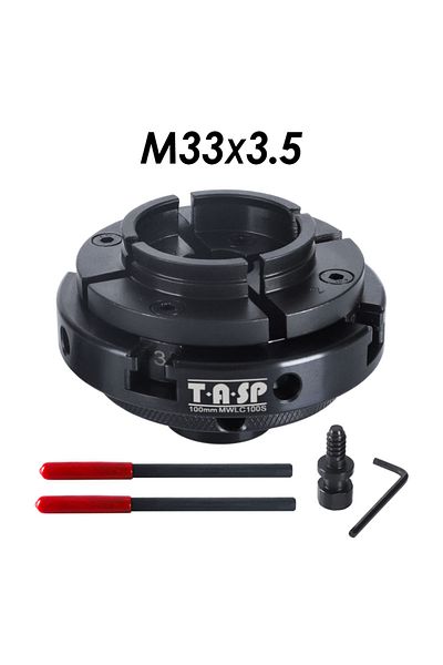 Choice M33 X 3.5mm 4 Inch 100mm Wood Lathe Chuck Thread M33x3.5 1"x8tpi M18x2.5, 4 Jaw Self Centering Metal