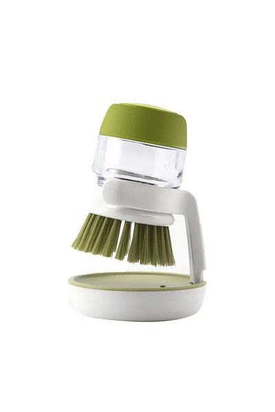 Choice Gray Dish Brush With Soap Dispenser Multi Use Soap Dispensing Scrub Brush For Household Universal Ki
