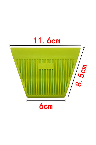 Choice مكشطة مطاطية ناعمة متوسطة الحجم على شكل شبه منحرف باللون الأخضر، قطعة ...