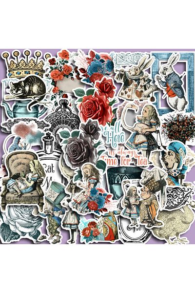 Choice 36pcs 36pcs Strange Alice Stickers Children's Diy Computer Decoration Sticker Student Stationery