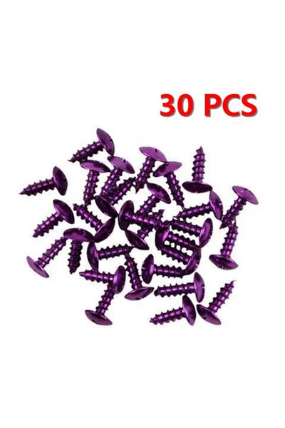 Choice PURPLE 30 pc/lot M5x16 aluminum motorcycle screw colorful color motorbike motor bicycle Motorcycle s