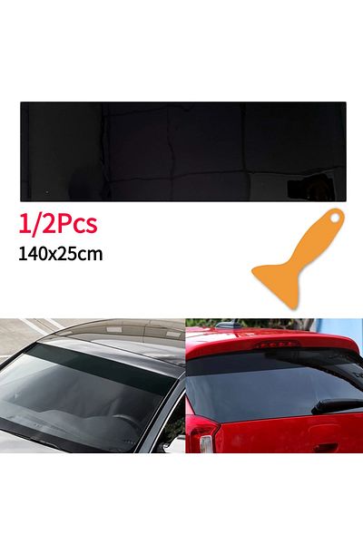 ALLOYSEED 1pc 140x25cm Anti-uv Car Windscreen Solar Film Anti-uv Privacy Heat Insulation Window Sun Shade Tint