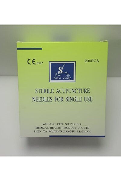 shen long Shenlong Kuru İğne 025x25 mm 200 adet Her İğne Ayrı Tüp İçinde