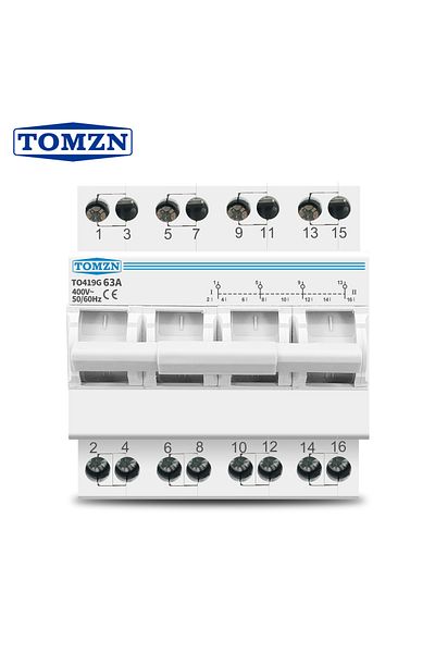 TOMZN 4p 63a 3 Phase Mts Dual Power Manual Transfer Isolating Switch Interlock Circuit Breaker