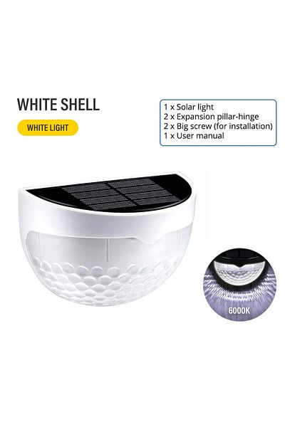 Choice CHINA White-white light LED Solar Fence Lights Outdoor Waterproof Wall Lights Corrugated Lights for