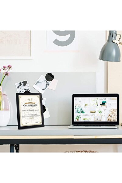 AKDC Certificate Frame 28x10.2cm with White Mat & Real Glass for Wall/Table A4 [Pack of 2]