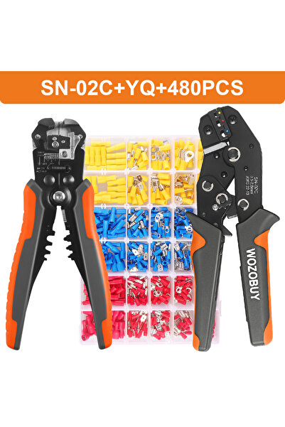 Choice4 02C YQ-O 480 Wire Stripper Wire Terminals Crimping Tool Kit, AWG22-13...