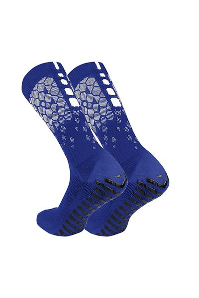 Choice Blue Anti-slip Soccer Socks for Men and Women Breathable Athletic Socks with Grippers for Yoga Footb