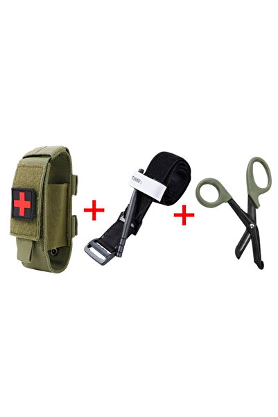 Choice Green suit First Aid Kit Tourniquet Molle Survival Set Pouch Nursing H...