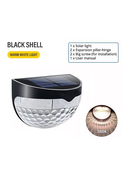Choice CHINA Black-warm white LED Solar Fence Lights Outdoor Waterproof Wall Lights Corrugated Lights for F
