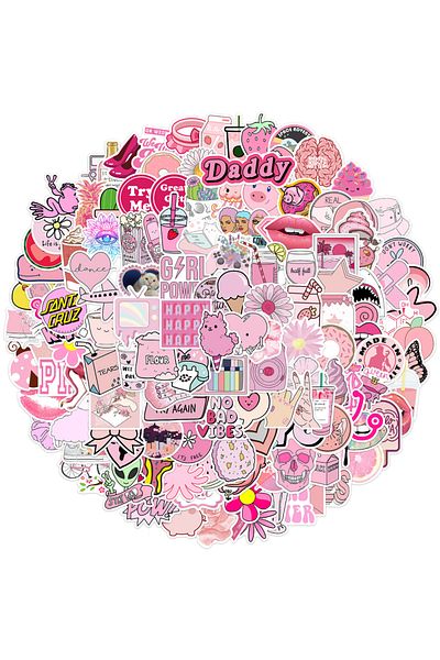 Choice 50pcs-random 50/100/150pcs Cartoon Pink Girls Stickers Aesthetic Graffiti For Suitcase Suitcase Wat