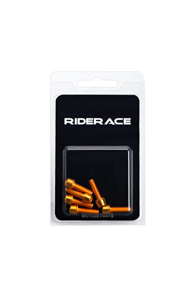 Choice مجموعة مسامير مقود الدراجة الذهبية المكونة من 6 قطع من التيتانيوم المل...