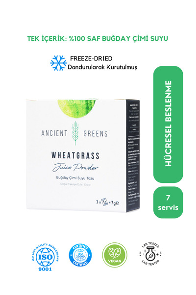 Ancient Greens Buğday Çimi Suyu Tozu 7 X 1g