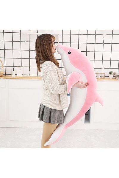 Choice 50cm Pink 1pc 30/50CM kawaii Dolphin Plush Toys Lovely Stuffed Soft Animal Pillow Dolls for Children