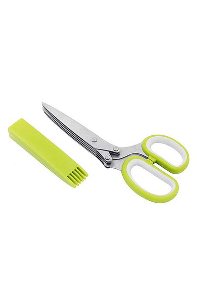Choice Green Multi-Layer Scissor Stainless Steel Kitchen Scissor Green Onion Scissor Herb Cutting Shear Wit