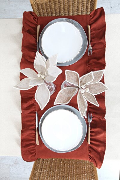 cotton maison Poli Fırfırlı Runner 40x110 Cm