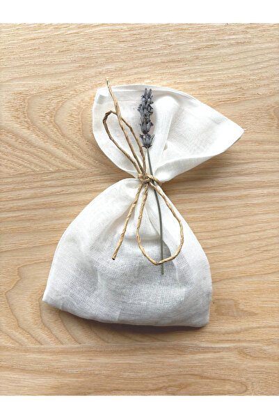 PROMODÜL Doğal Pamuk Tülbent Lavanta Kesesi (11x18 cm) - 10'lu Set, Jüt İpli, Boş Kese, Kına & Düğün İçin
