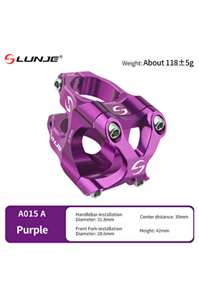 Choice ساق دراجة جبلية أرجوانية شعبية من LUNJE، ساق مقود قصيرة، أجزاء دراجة، ...