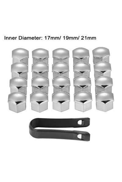 Choice 20 قطعة من أغطية صواميل العجلات البلاستيكية العالمية مقاس 17 مم باللون...